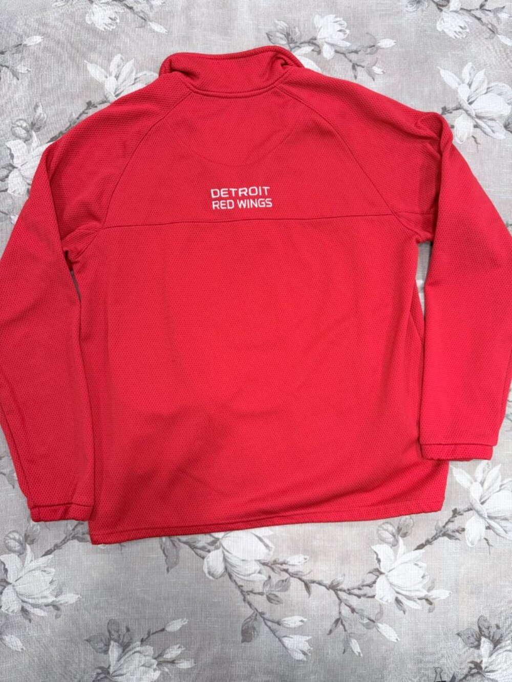 Detroit Red Wings NHL 1/4 Zip Pullover Jacket Womens L Fleece Lined Carl Banks - Picture 12 of 13
